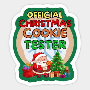 New cute Christmas Holiday Season Santa cookie tester Sticker